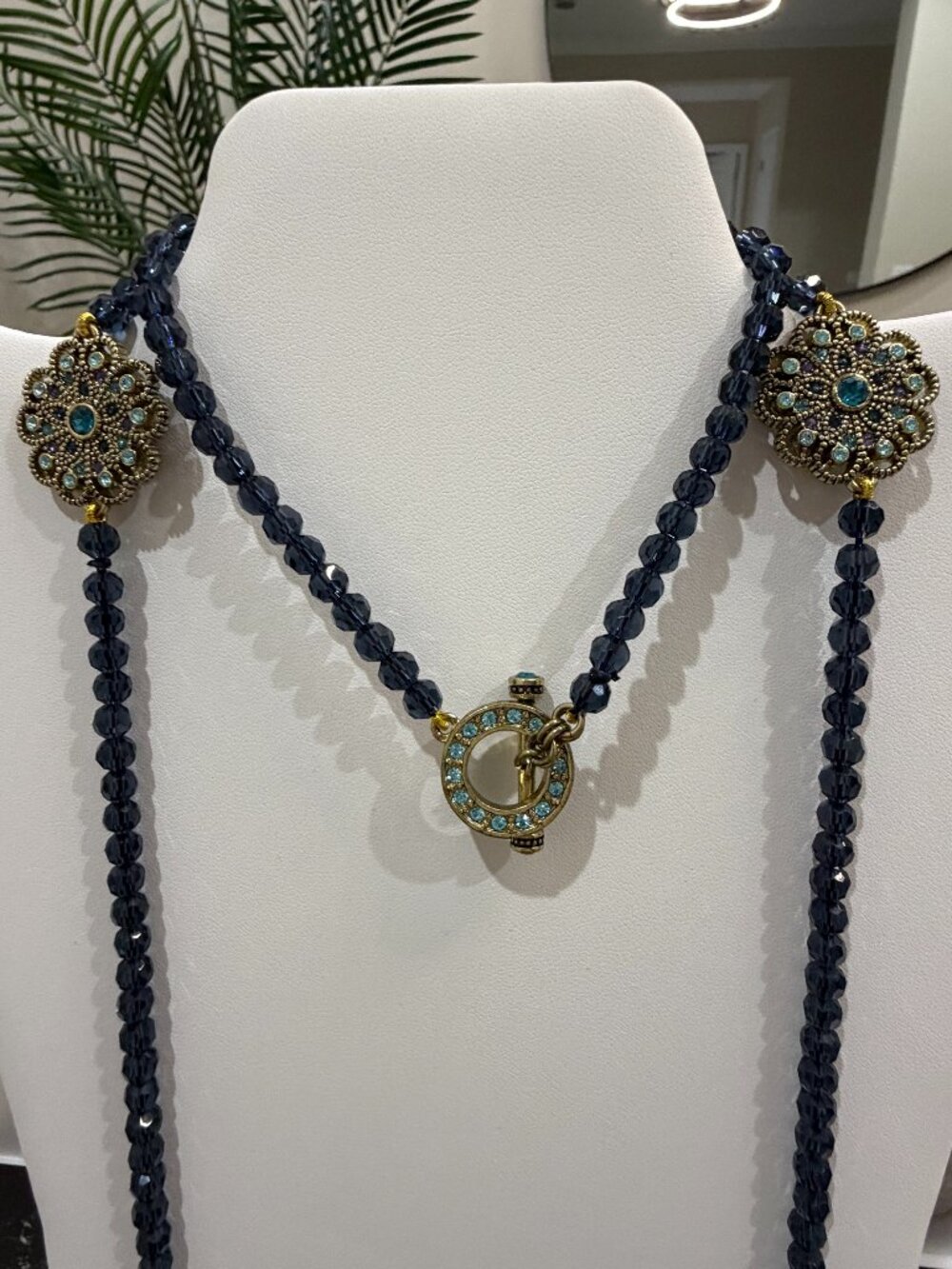 HEIDI DAUS "HOW SUITE IT IS" 3-STRAND NECKLACE | BLUE/AQUA | NWOT - Picture 10 of 15